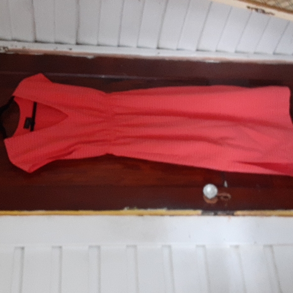 J. Crew sz 4 lazer cut midi length dress with pockets pit 17 inches V Neck - Picture 1 of 4